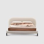 Two-Meter Beige Boucle Bed