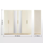 ⁦خزانة ملابس إيفرين 54 - 6 أبواب بأدراج⁩ - الصورة ⁦2⁩