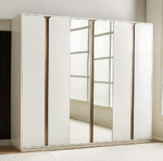 خزانة ملابس فرنش نورديك 6 أبواب - أبيض