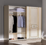 ⁦خزانة ملابس ببابين انزلاقيين مع مرآة - توريا أ 44⁩ - الصورة ⁦5⁩