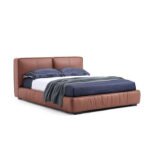 Brown Leather Wall Bed - Image 3