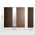 ⁦خزانة ملابس تريبيكا بـ5 أبواب وأدراج⁩ - الصورة ⁦3⁩