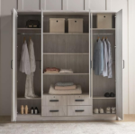 ⁦خزانة ملابس ميدلي 32 - بـ4 أبواب وأدراج⁩ - الصورة ⁦3⁩