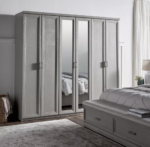 ⁦خزانة ملابس تشارلز 40 - 6 أبواب بدرج⁩ - الصورة ⁦4⁩