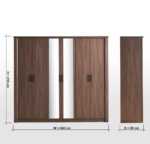 خزانة ملابس ميدلي 46 - 6 أبواب - الصورة 3