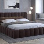 سرير سنتر مخمل اسود