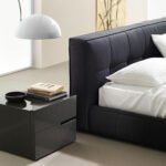 French Bed, Gray Linen - Image 2