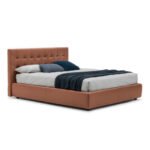 Multen Brown Leather Bed - Image 3
