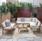 طقم جلسة خارجي ثلاث قطع لون ابيض