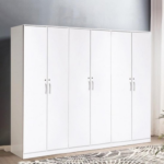 خزانة ملابس خشب باللون الأبيض