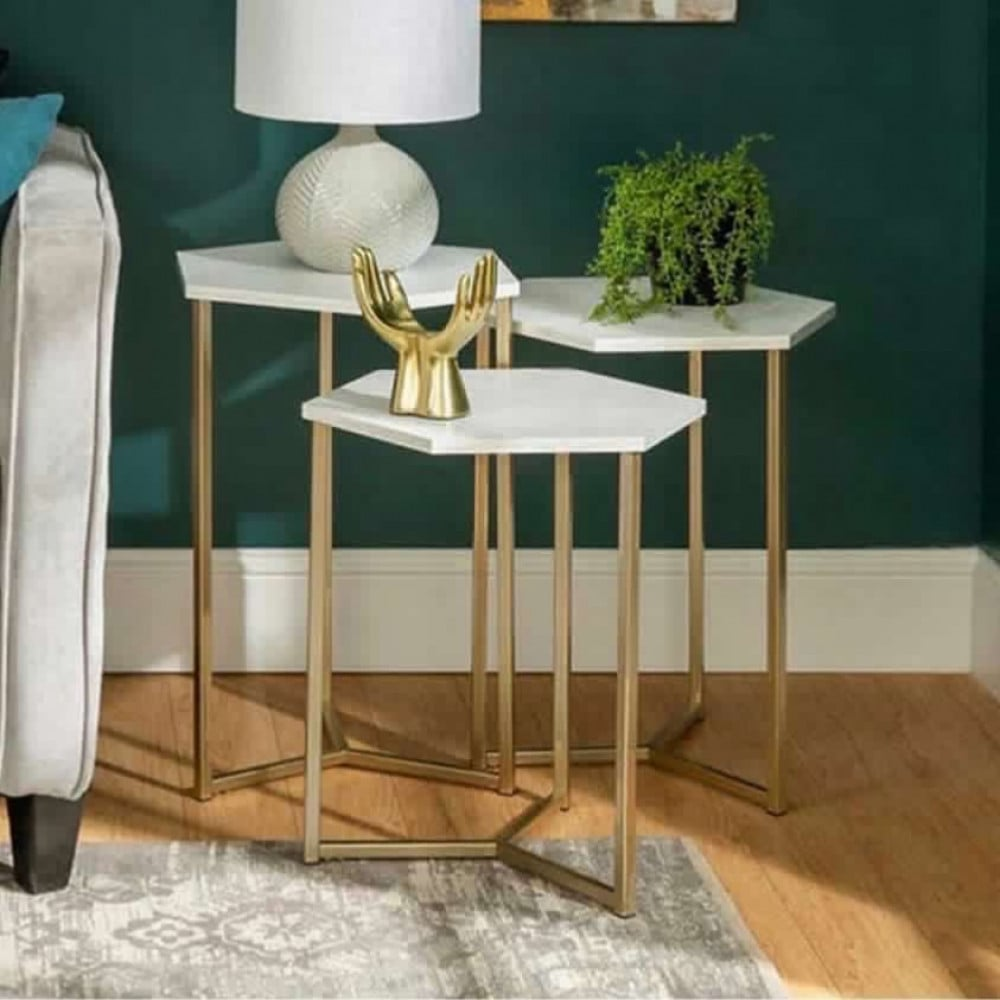 mNLK33DJ3TrlMSNnexPGiT5Kr4L8pXGqPiGIKeWB طقم طاولات خدمة ابيض - الصورة 1