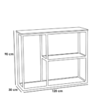 طاولة مدخل اسود و خشب - Image 2