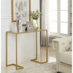 ⁦طاولة مدخل ذهبي لامع⁩ - الصورة ⁦2⁩