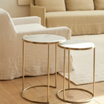 طقم طاولات ذهبي