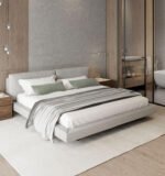 سرير كمتال كتان بيج