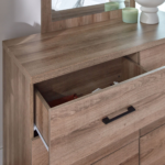 ⁦طاولة تزيين 6 أدراج مع مرآة - فري⁩ - الصورة ⁦2⁩