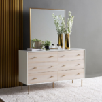 طاولة تزيين 6 أدراج مع مرآة - نور