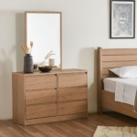 طاولة تزيين 6 أدراج مع مرآة - نازاري - الصورة 2