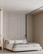 سرير جمتلان كتان بيج - Image 2