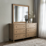 طاولة تزيين بـ 6 أدراج مع مرآة - ليوبولد