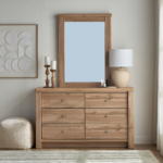 طاولة تزيين مع مرآة بـ 6 أدراج - سم