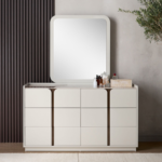 ⁦طاولة تزيين مع مرآة - نورديك فرن⁩ - الصورة ⁦3⁩