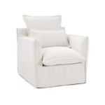 ⁦كرسي بيج كتان⁩ - الصورة ⁦4⁩