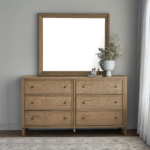 ⁦طاولة تزيين بـ 6 أدراج مع مرآة - ليوبولد⁩ - الصورة ⁦3⁩