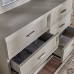 ⁦طاولة تزيين 6 أدراج بمرآة - تشارل⁩ - الصورة ⁦3⁩