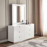 طاولة تزيين بـ6 أدراج ومرآة - سيباستيا