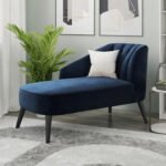 أريكة وداعة مخمل كحلي - Image 2