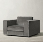 كرسي صالة مفردة رصاصي