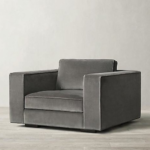 كرسي صالة مفردة رصاصي