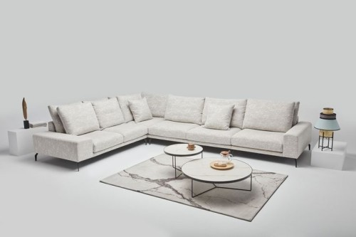 0gMHvpzwEdpbun3lv4WjpDmAH7bwsVzqh49SOHtE Casablanca Corner Sofa, Beige Velvet - Image 1