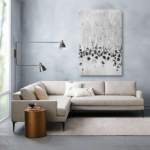 كنبة زاوية ميلانو مودرن كتان بيج