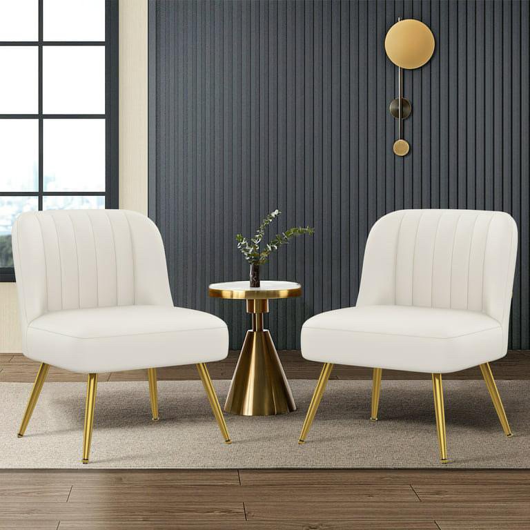 B543FA40-DD8F-4D33-B435-31ACFB5D81CD Ocean Velvet Beige Chairs - Image 1
