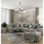 كنب زاوية حنين كتان بيج