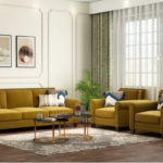 Yellow Diamond Sofa Set