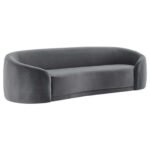 Soma Velvet Gray Sofa - Image 2