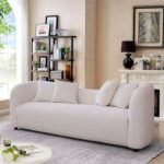 Beige Velvet Windsor Sofa