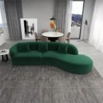 Louis Vuitton Green Velvet Sofa - Image 2