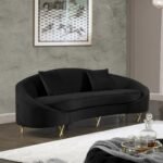 Casa Black Velvet Sofa