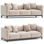 Comfy Beige Linen Sofa - Image 2