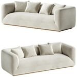 Spyro Beige Velvet Sofa - Image 2