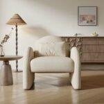Helix Beige Linen Chairs - Image 2