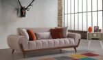 Volt Sofa, Beige Velvet - Image 2