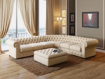 Sunshine Lounge Corner Sofa, Beige Linen
