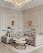 كنب زوية استلان مخمل بيج - الصورة 3