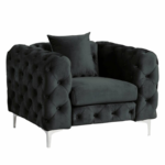 Black Baggy Sofa Set - Image 6