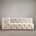 Beige Velvet Tennis Sofa